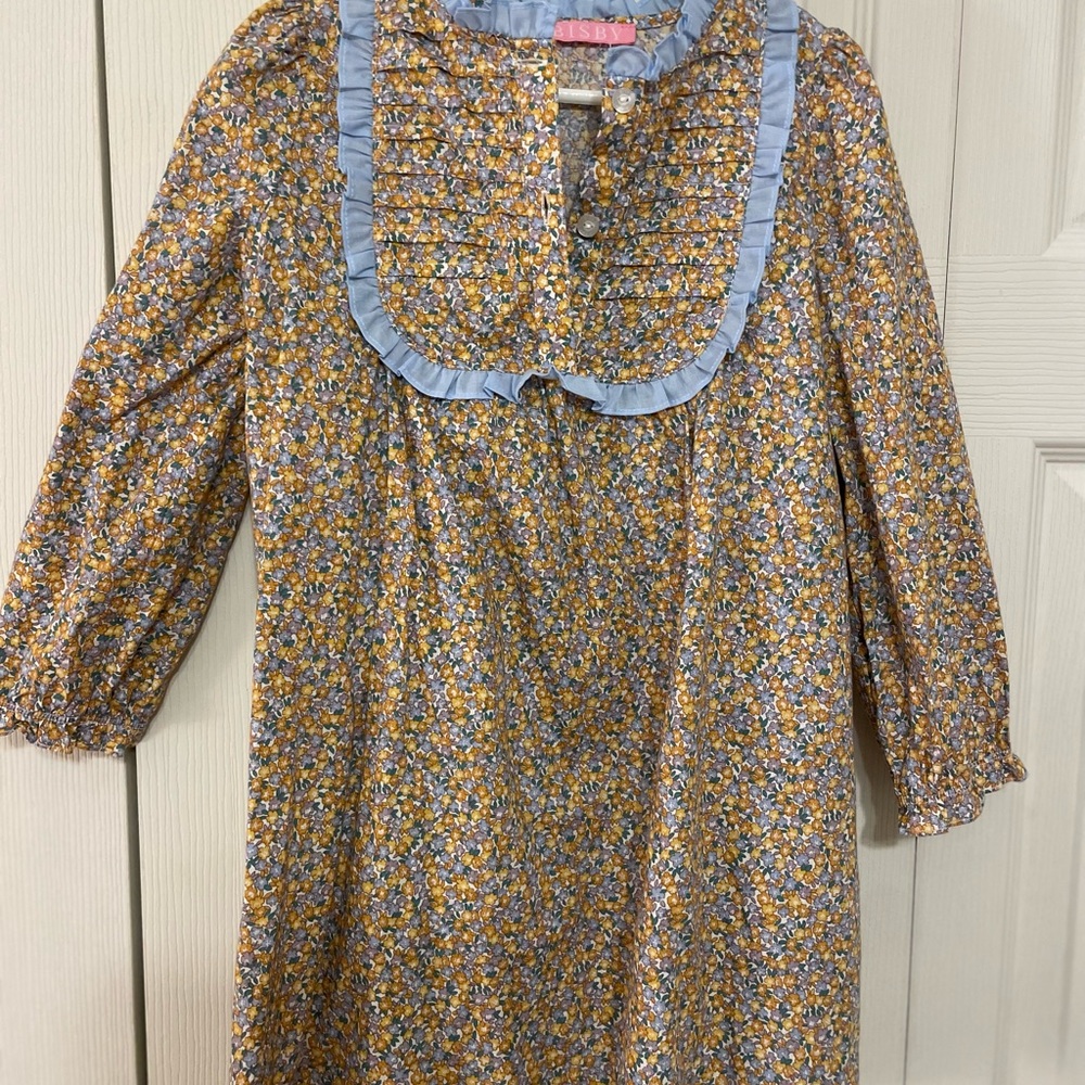 Floral Kids Dress with Ruffle Trim